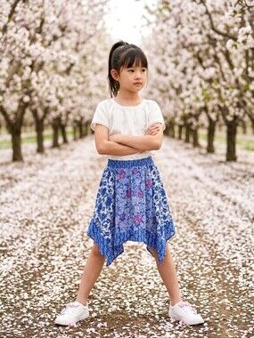 Children's Place Flowy Flowerly Pattern Skirt
